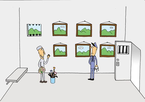 Prison windows.