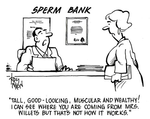 'Tall, good-looking, muscular and wealthy! I can see where you are coming from Mrs Willets but that's not how it works.'