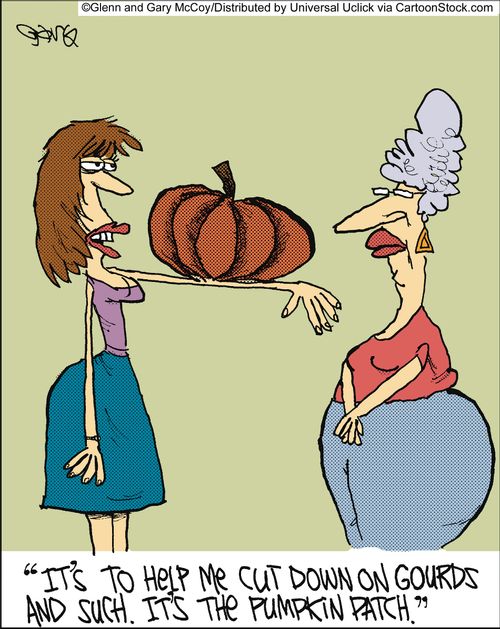 'It's to help me cut down on gourds and such. It's the pumpkin patch.'
