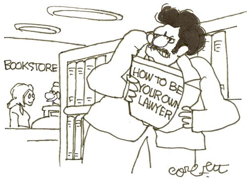 Book, being stolen: 'How to be your own lawyer.' 