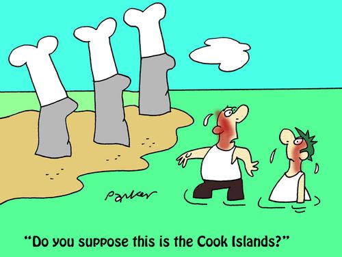 'Do you suppose this is the Cook Islands?'