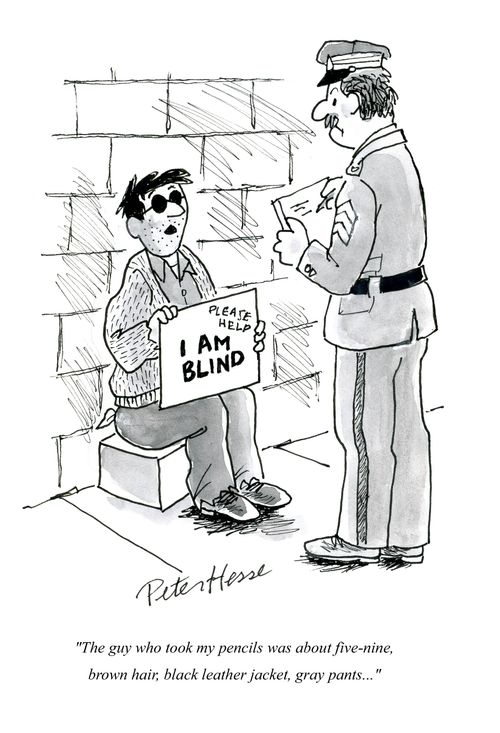 'The guy who took my pencils was about five-nine, brown hair, black leather jacket, gray pants...'