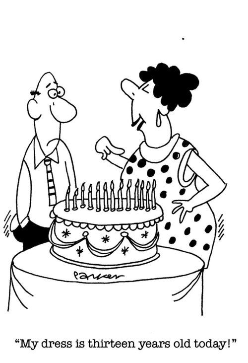 'My dress is thirteen years old today!'