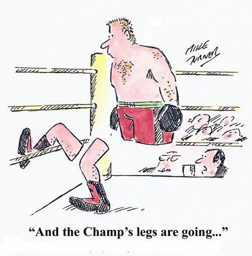 "And the Champ's legs are going..."