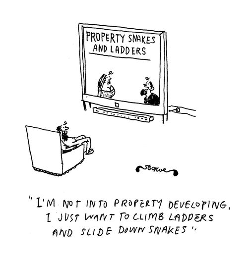 'I'm not into property developing, I just want to climb ladders and slide down snakes'