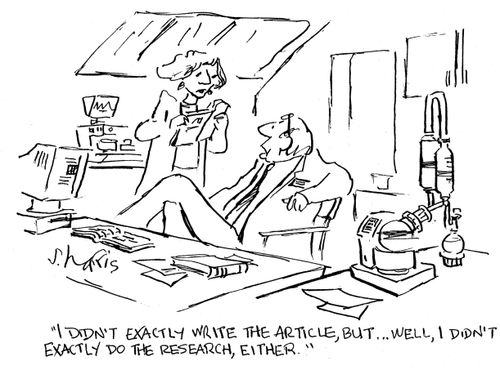 'I didn't exactly write the article, but...well, I didn't exactly do the research either.'