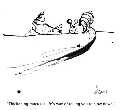 'Thickening mucus is life's way of telling you to slow down.'
