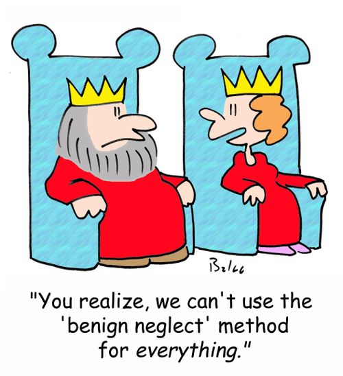 'You realize, we can't use the 'benign neglect' method for everything.'
