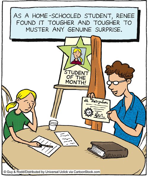 As a home-schooled student, Renee found it tougher and tougher to muster any genuine surprise.