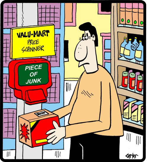 Valu-Mart Price Scanner: Piece of Junk.