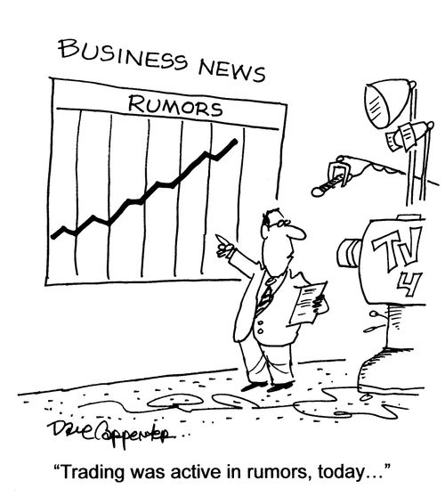 'Trading was active in rumors, today...'