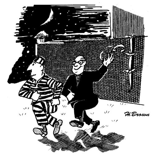 Prison clergyman escapes, tossing away his collar.