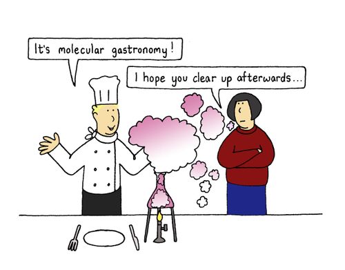 Molecular gastronomy.