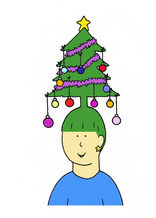 Christmas Tree Hair.