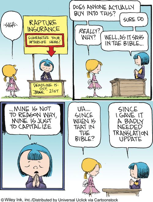 End of the world insurance.
