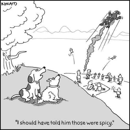 'I should have told him those were spicy.' 