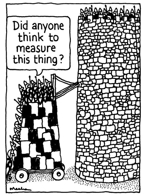 'Did anyone think to measure this thing?'