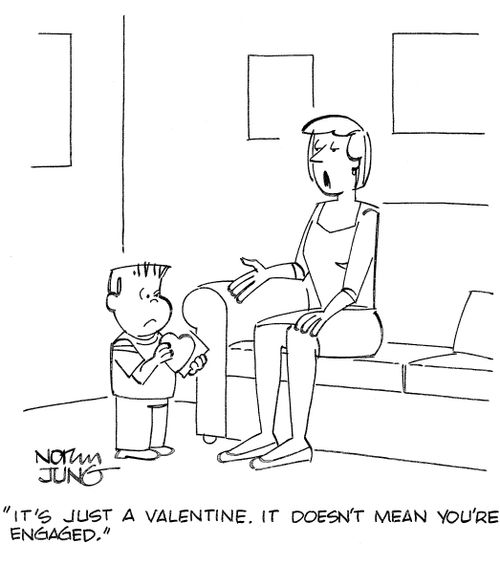 'It's just a valentine. It doesn't mean you're engaged.'