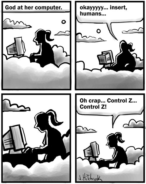 God creates humans.