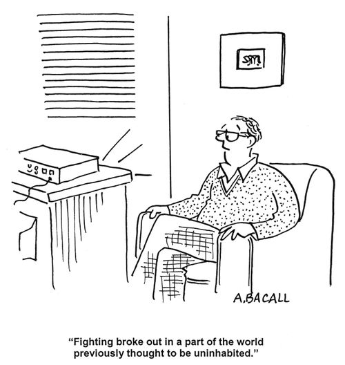 'Fighting broke out in a part of the world previously thought to be uninhabited.'