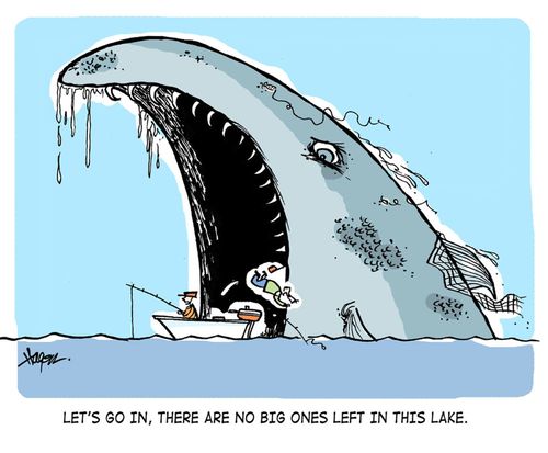 'Let's go in, there are no big omes left in this lake.'