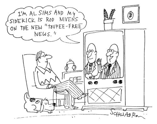 'Toupee-free news'