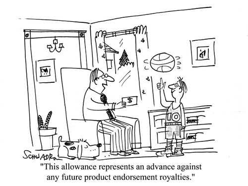 'This allowance represents an advance against any future product endorsement royalties.'