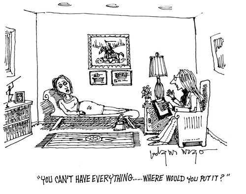 'You can't have everything...Where would you put it?'