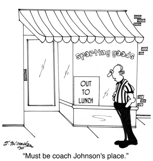 'Must be coach Johnson's place.'