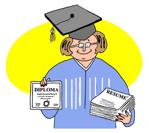 School Graduation: Diploma and Resume