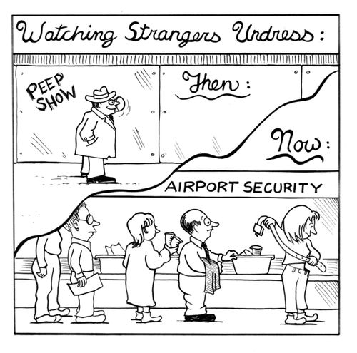 Watching strangers undress, then and now.