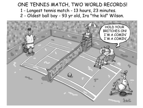 World's Oldest Ball Boy.