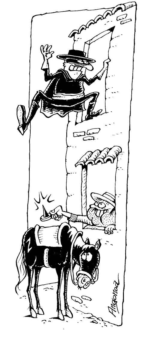 A desperadobandit being punished.