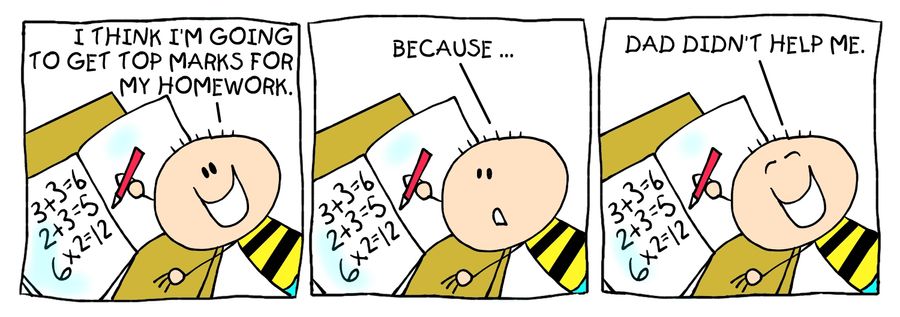 Billy strip: help with homework.
