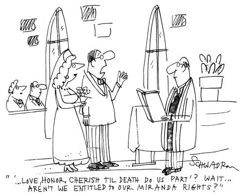 "'...Love, honor, cherish til death do us part'? Wait..."