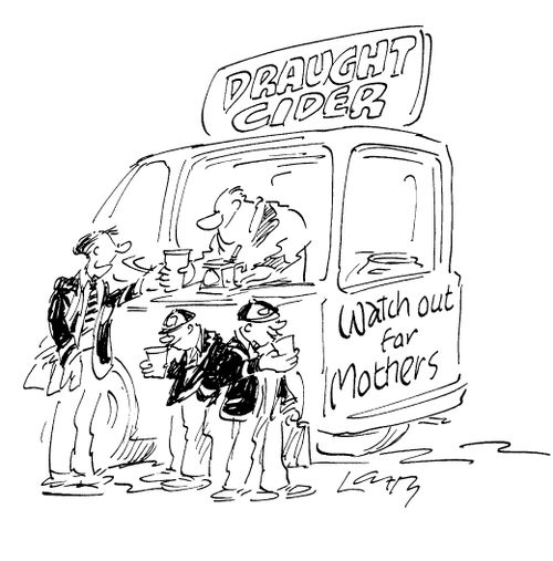 Draught Cider Van - Watch out for mothers