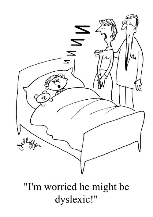 'I'm worried he might be dyslexic!'