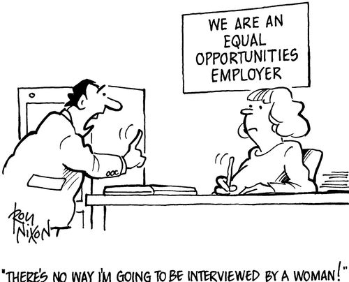 'There's no way I'm going to be interviewed by a woman!'