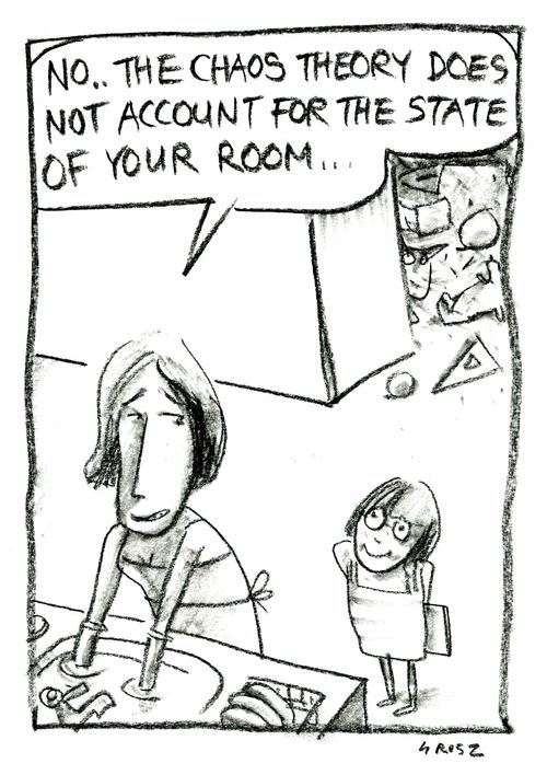 'No, the chaos theory does not account for the state of your room.'