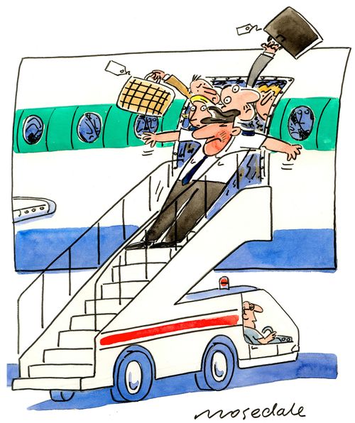 Standing room only on aircraft.