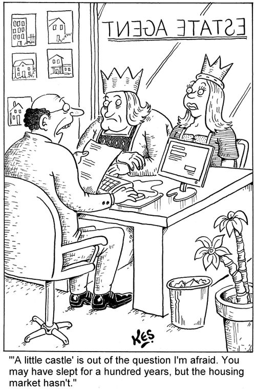"'A little castle' is out of the question I'm afraid. You may have slept for a hundred years, but the housing market hasn't."