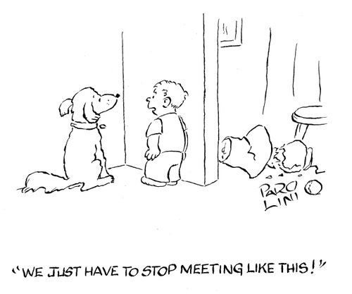 'We just have to stop meeting like this!'