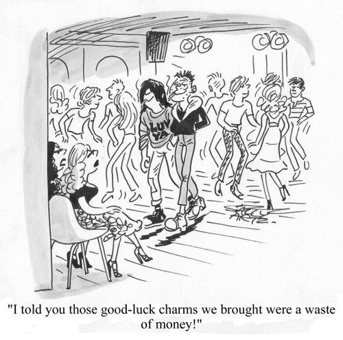 'I told you those good-luck charms we brought were a waste of money!'