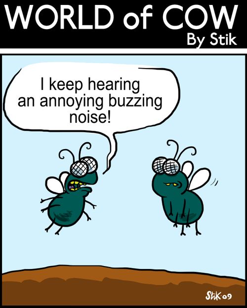 "I keep hearing this annoying buzzing noise!"
