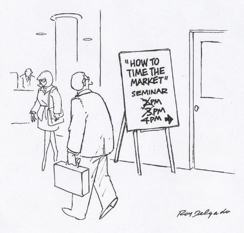 'How to time the market' seminar - 2pm, postponed to 3pm, then to 4pm.