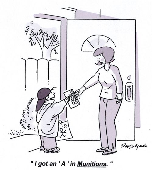 'I got an 'A' in munitions.'