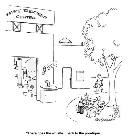 'There goes the whistle...back to the poo-tique.'