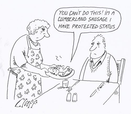 'You can't do this! I'm a cumberland sausage, I have protected status!'