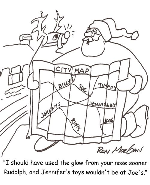 'I should have used the glow from your nose sooner, Rudolph, and Jennifer's toys wouldn't be at Joe's.'