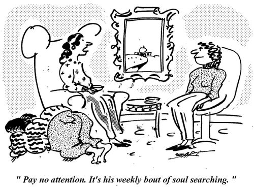 'It's his weekly bout of soul searching.'